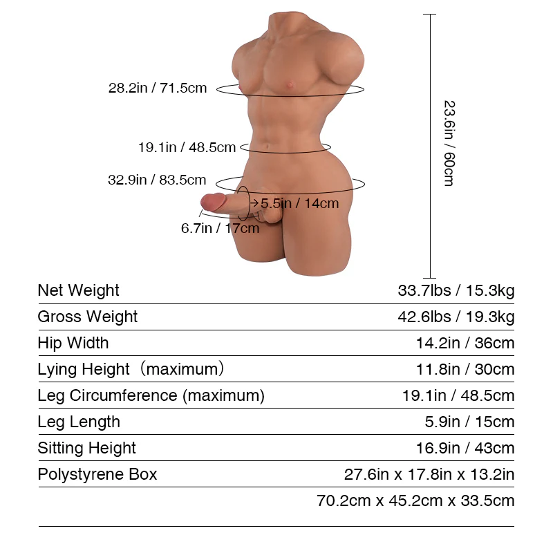 Mark 33.7LB Anal Male Torso Sex Doll (28) Mark 33.7LB Anal Male Torso Sex Doll