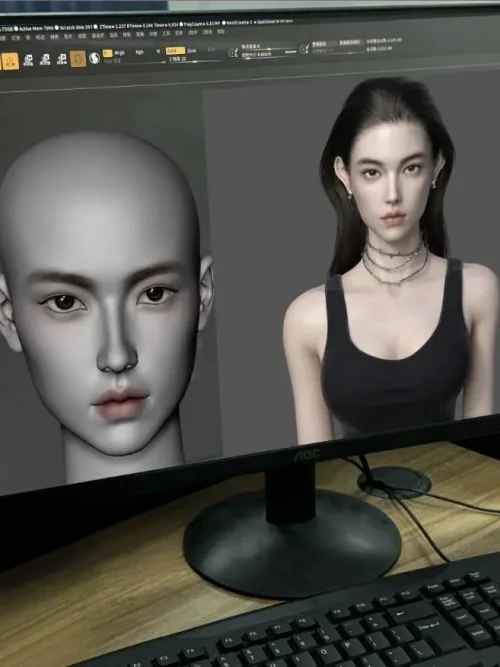 Custom Sex Doll Head Top Fire