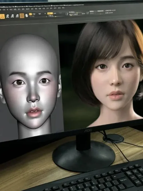 Custom Sex Doll Head Top Fire