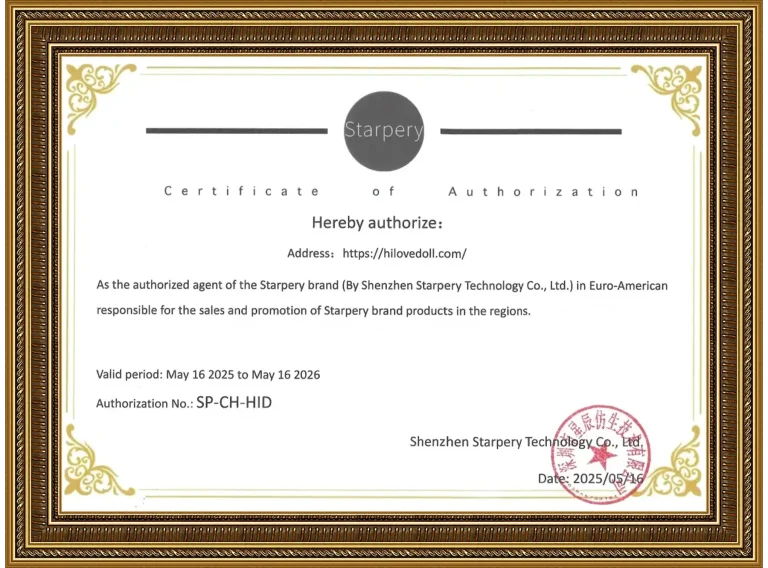Starpery Doll Certification at hilovedoll.com