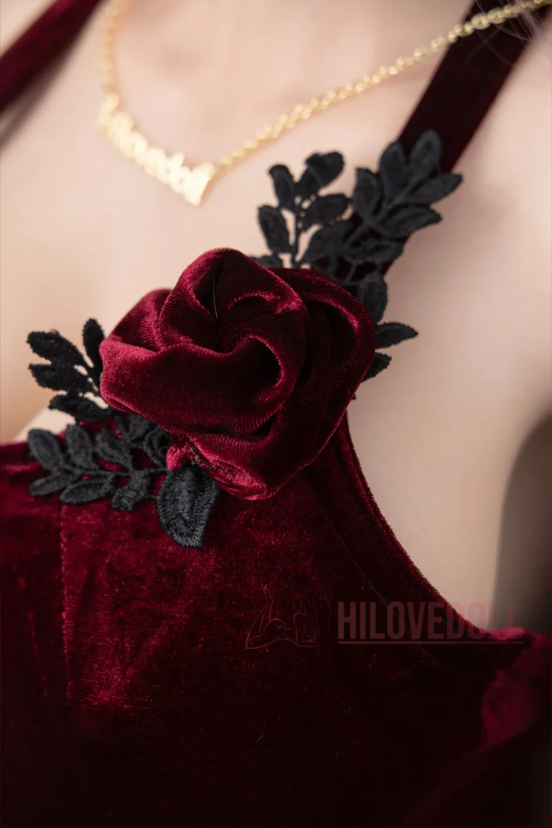 Cloth Sex Doll​ Gothic Red Skirt Custom Sex Doll Dress hilovedoll