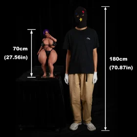 Mini BBW Sex Dolls​ Si70cm SP Dazia Black Full Silicone Climax Doll in Hilovedoll