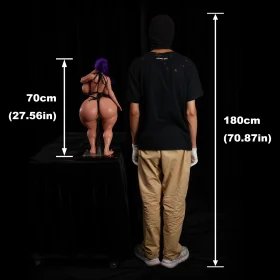 Mini BBW Sex Dolls​ Si70cm SP Dazia Black Full Silicone Climax Doll in Hilovedoll
