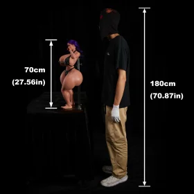 Mini BBW Sex Dolls​ Si70cm SP Dazia Black Full Silicone Climax Doll in Hilovedoll